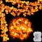 8 Lighting Modes & Timer Fall Decorations for Home Maple Leaf Garland with Lights 40LED Battery Operated Waterproof String Lights, Thanksgiving Halloween Fall Decor Indoor Outdoor Autumn